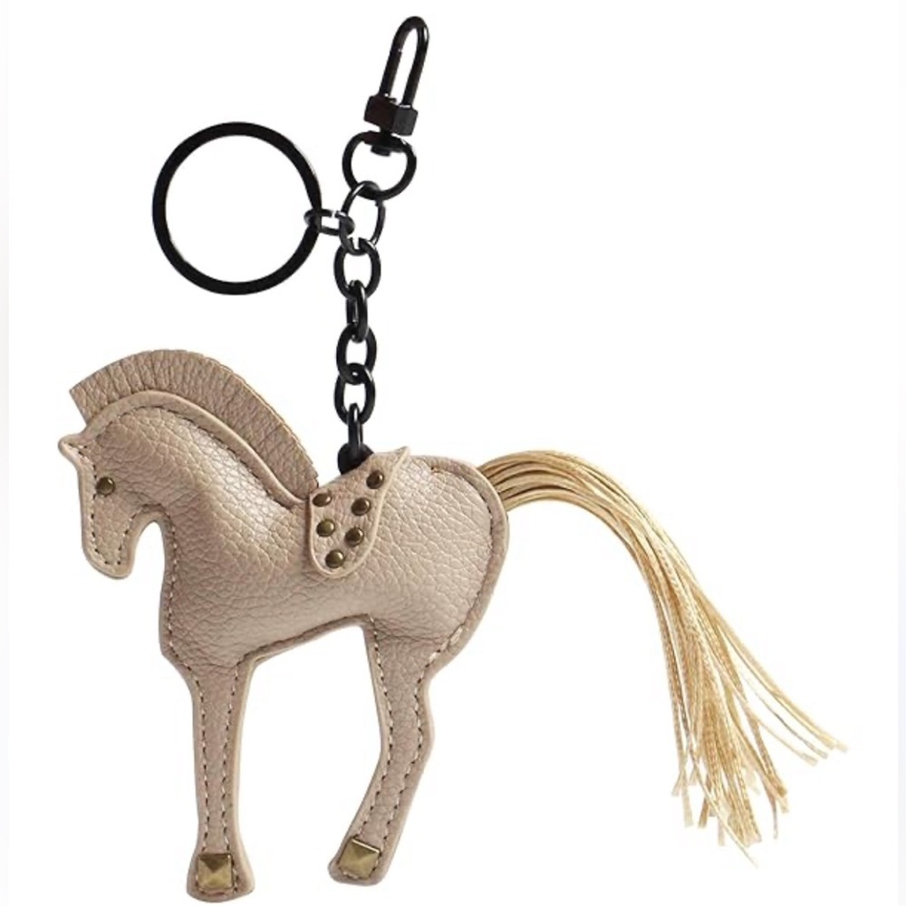 Tan horse keychain cowgirl western vibe